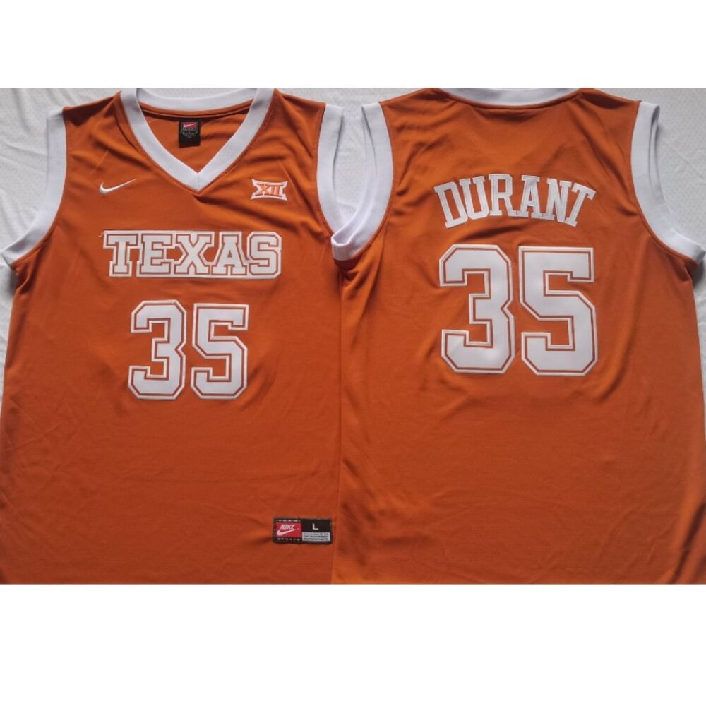 Mens Kevin Durant Orange Stitched Jersey